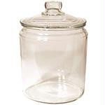 64oz.Round TeaJar w-glass lid