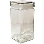 Square w-glass lid- 64oz
