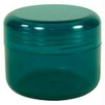 2oz Green plastic jar