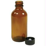 2oz AMBER ROUND BTL w-cap 6PK